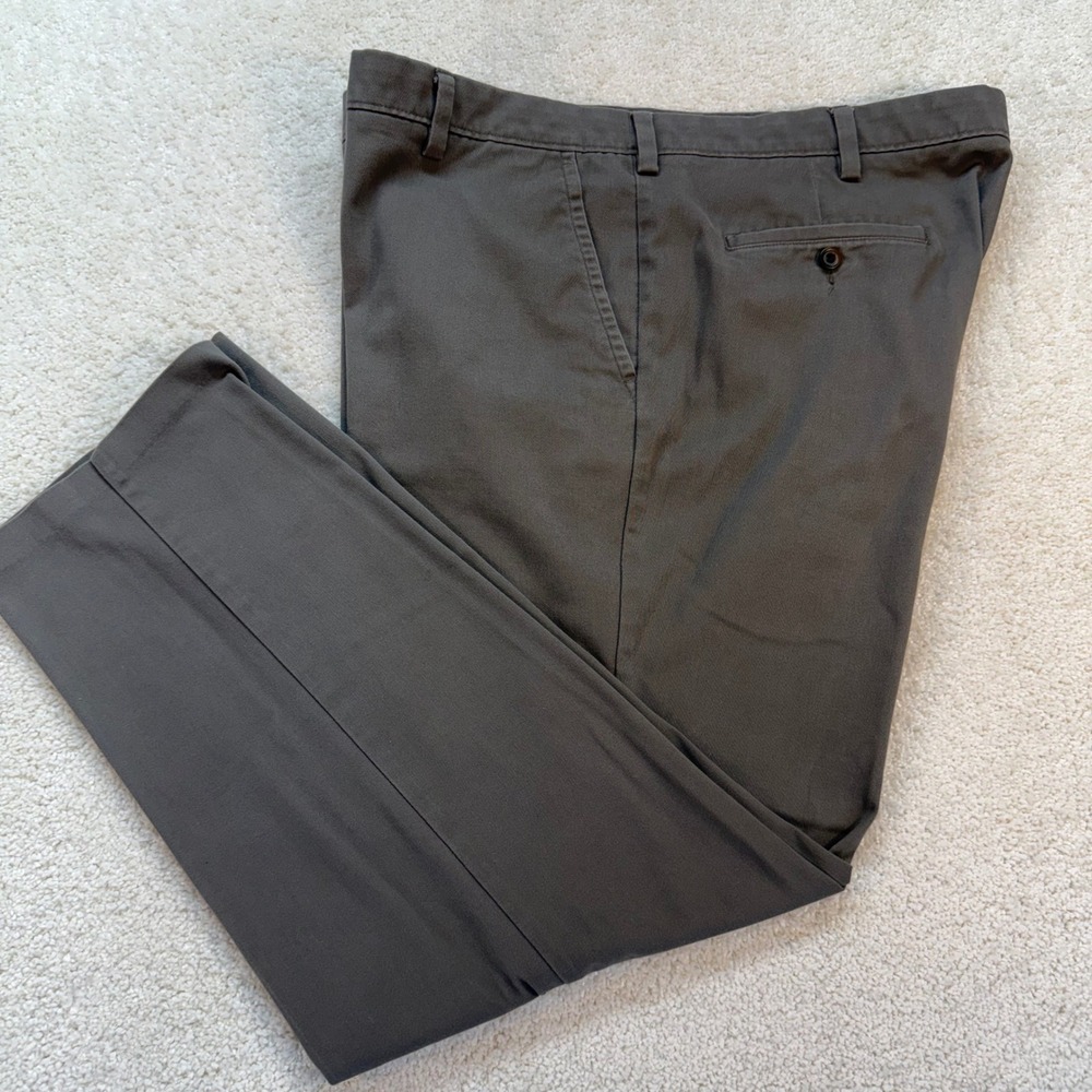 Dockers Mens Classic Fit Chinos Dark Gray Stretch Pants 42x32 Casual Workwear